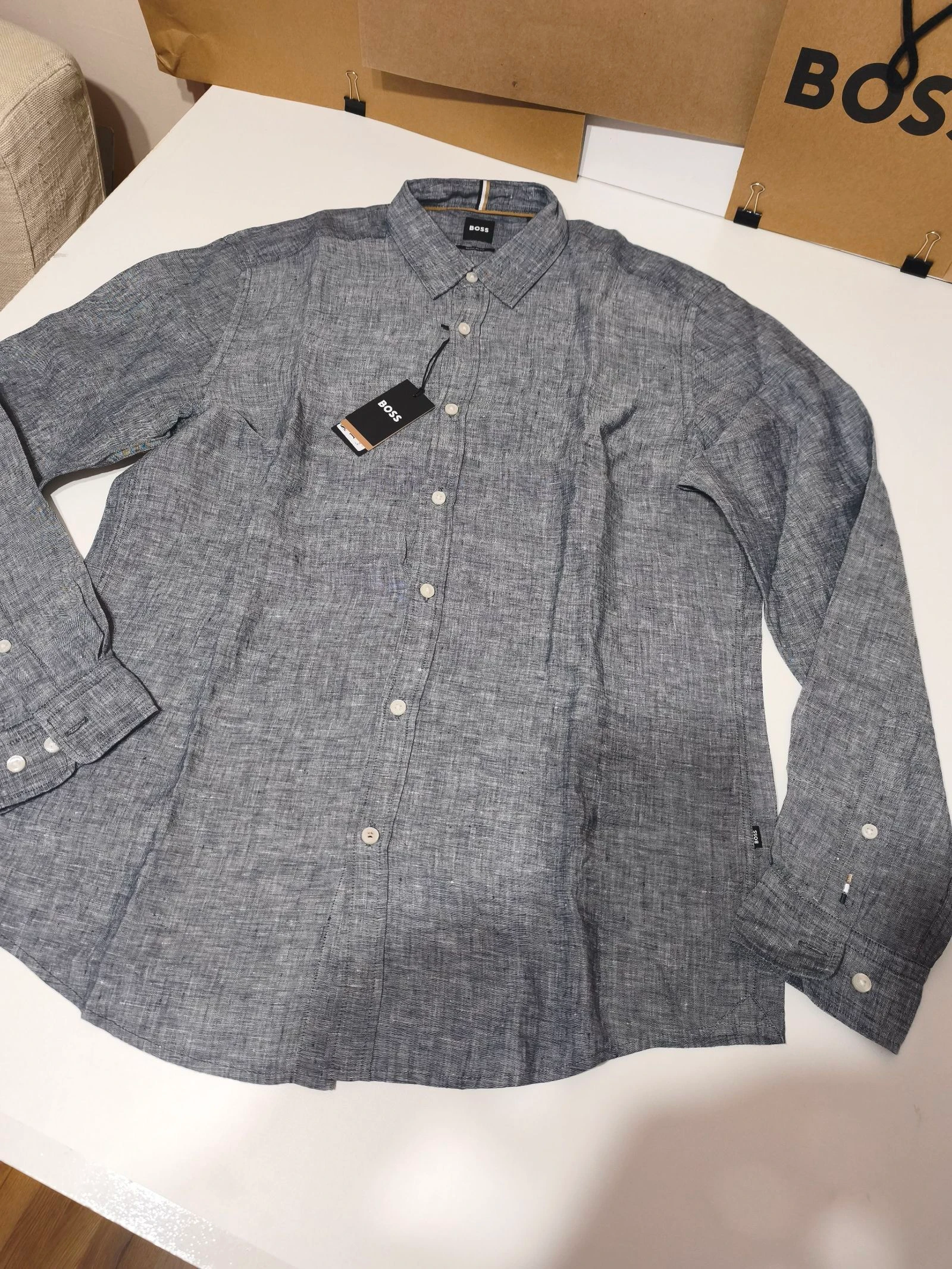 Camisa Boss de lino talla L 